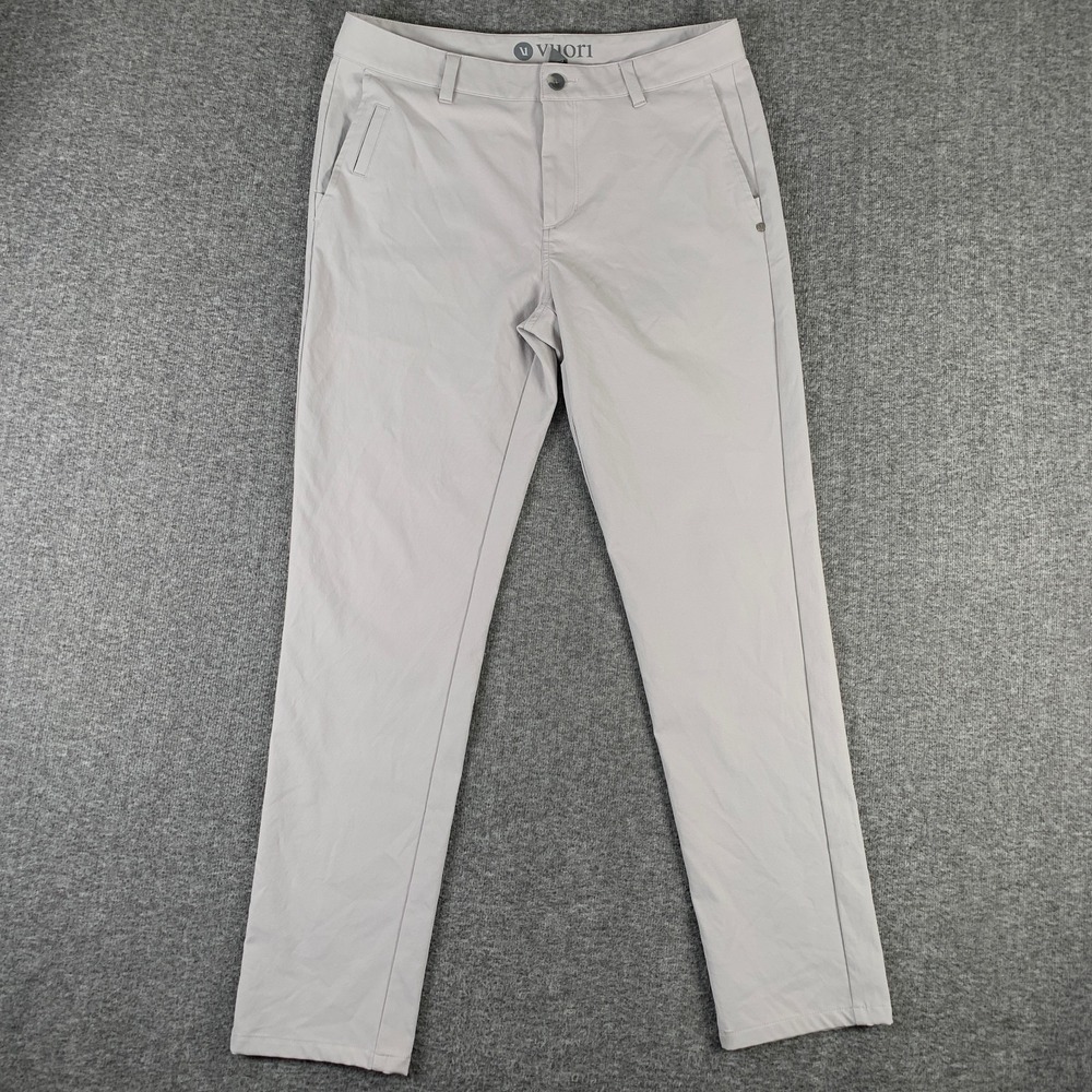 Vuori Meta Pants Men 32x29 Geay Stretch Tech Performance Chino Athleisure V427